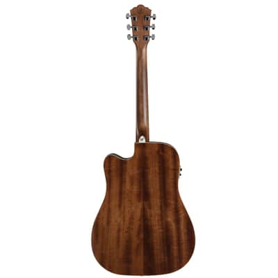 Washburn D10SCE Heritage 10 Series Dreadnought Cutaway Acoustic Electric Guitar. Natural image 4