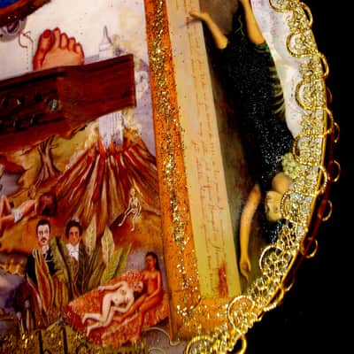 Art Guitar "FRIDA KAHLO" by the Artiste El Daga  Collage NFT Opportunity. Non Fungible Token Bitcoin image 9