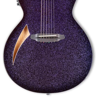 ESP LTD TL-6 Acoustic / Electric Guitar - Purple Sparkle Burst image 5