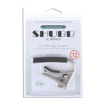 Shubb C3N Standard Capo for 12-String Guitars, Brushed Nickel (SH-C3N) image 3