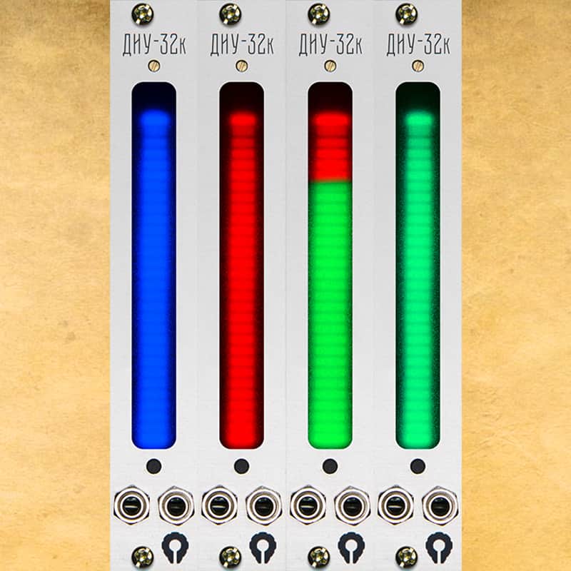 PARATEK Led VU meter "ДИУ-32к" ПС round aluminium image 1