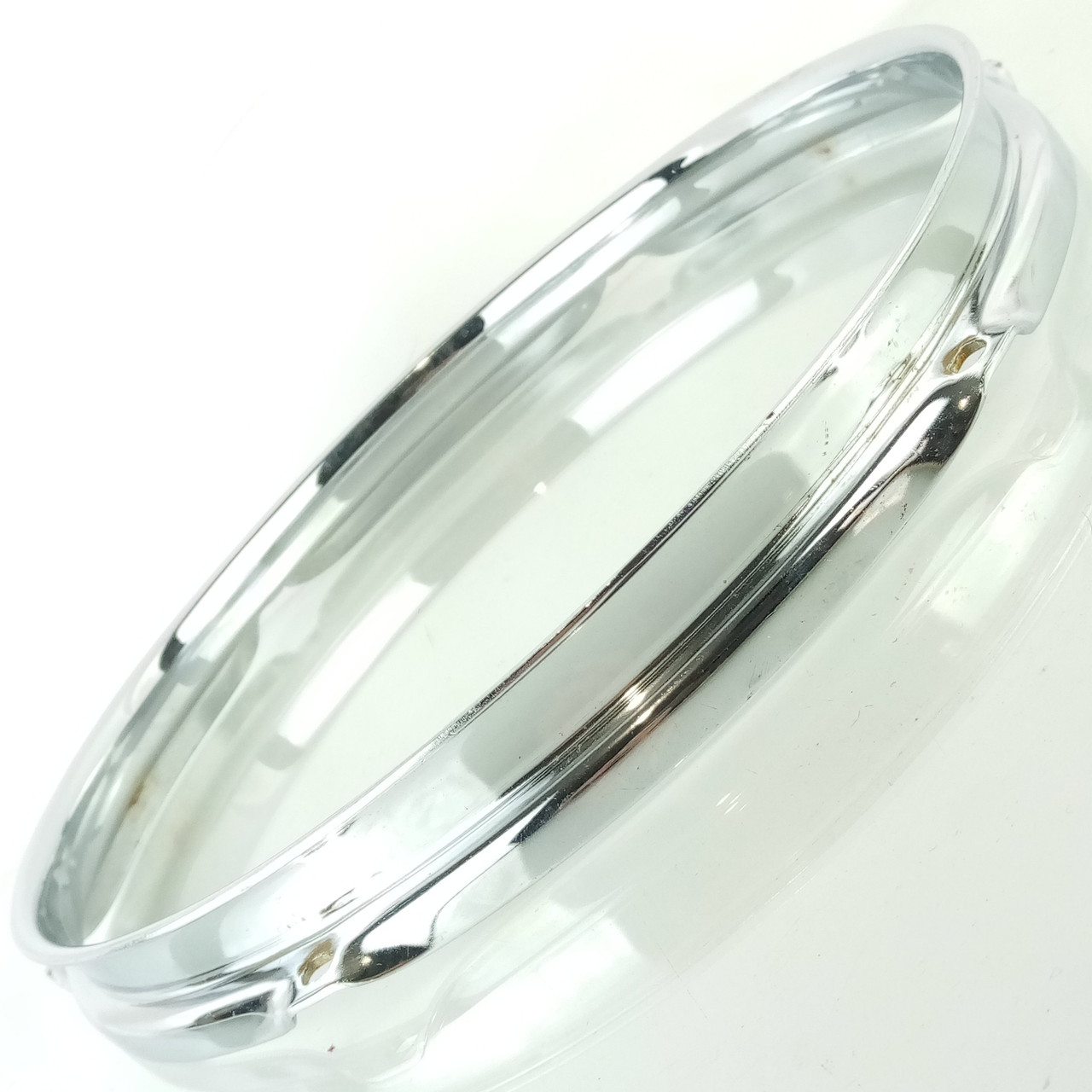 Ludwig 12" 6-Lug Tom Drum Batter 2.3mm Rim/Hoop Chrome Triple Flange Vintage 80s — main photograph
