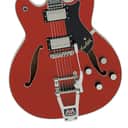 Hagstrom Tremar Viking Deluxe Cherry Red Guitar, Free Shipping