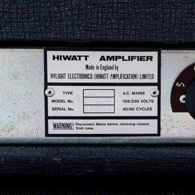 1979 Hiwatt Custom 100 DR103 Head + 1976 SE4123 4x12 w/ Sound City Fane 122190 image 9