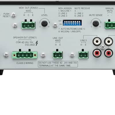 TOA BG-235 CU 3 Channel Mixer Power Amplifier 35 Watts for Paging and Music image 2