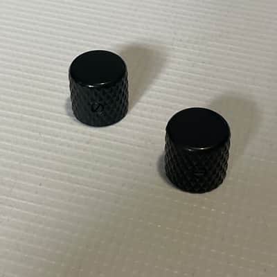2020's Era MIM Charvel San Dimas Pro Mod Guitar Black Heavy Knurl Volume Knob Set x2 image 2