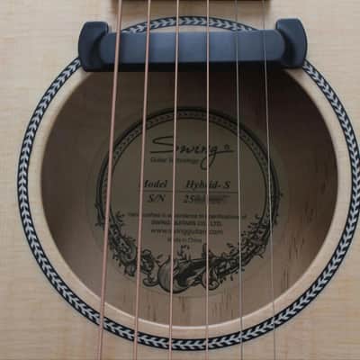 Swing Hybrid-S All Solid Electric Acoustic Slim Guitar Piezo Magnetic Pickup image 7