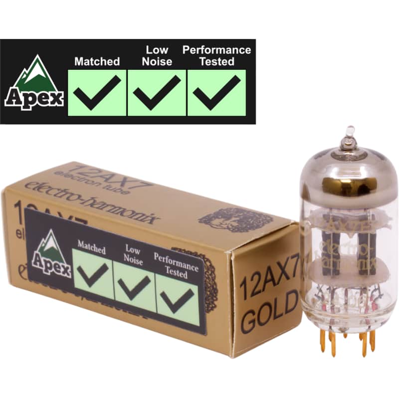 12AX7 / ECC83, Electro-Harmonix, Apex Performance Vacuum Tube, Testing Type: Matched & Performance Tested - Gold Pin Bild 1