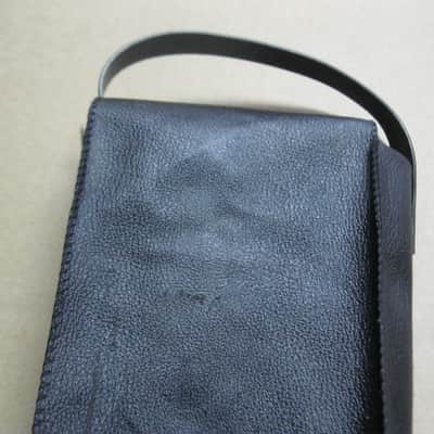 lightly used genuine BOSS vinyl pouch for FV300H, FV300L, and similar size size Boss pedals (NO pedal included) 1990s - Black Vinyl Exterior / Black Thin Canvas Interior image 15
