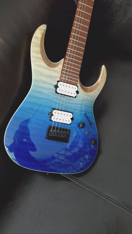 Ibanez RGA42HPQM-BIG Standard 2021 - Present - Blue Iceberg Gradation image 1