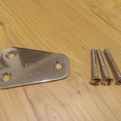 Vintage Circa 1965 Hagstrom Electric Guitar Neck Plate w/ Mounting Screws! Rare, Original Parts! image 2