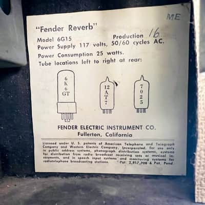 Fender Reverb Unit 6G15 1963 - Blonde image 18