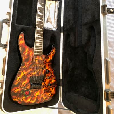 Jackson Custom Shop SL2 ML Spider & Brimstone Orange WO 9157 2016 image 2