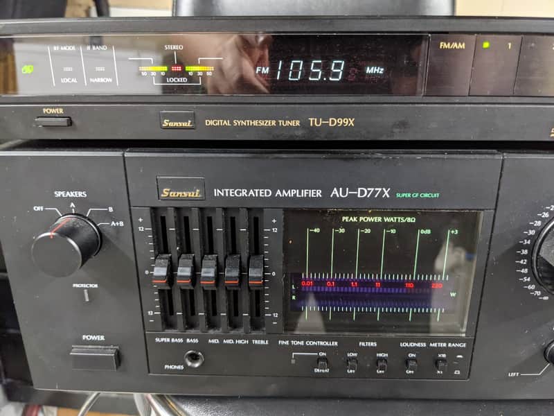 Sansui AU-D77X & TU-D99X (Integrated Amplifier And Tuner) | Reverb