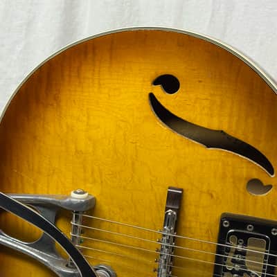 Harmony USA H-64 h64 Meteor Semi-Hollowbody Guitar with Case - repaired headstock image 4