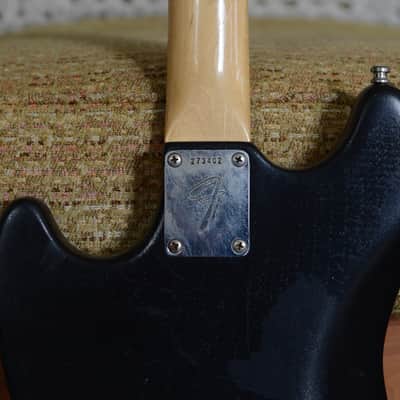 1969 Fender Mustang Bass Black Refin image 6