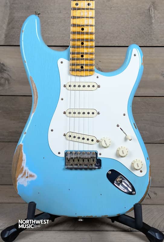 2022 Fender Custom Shop '59 Stratocaster Daphne Blue Heavy Relic image 1