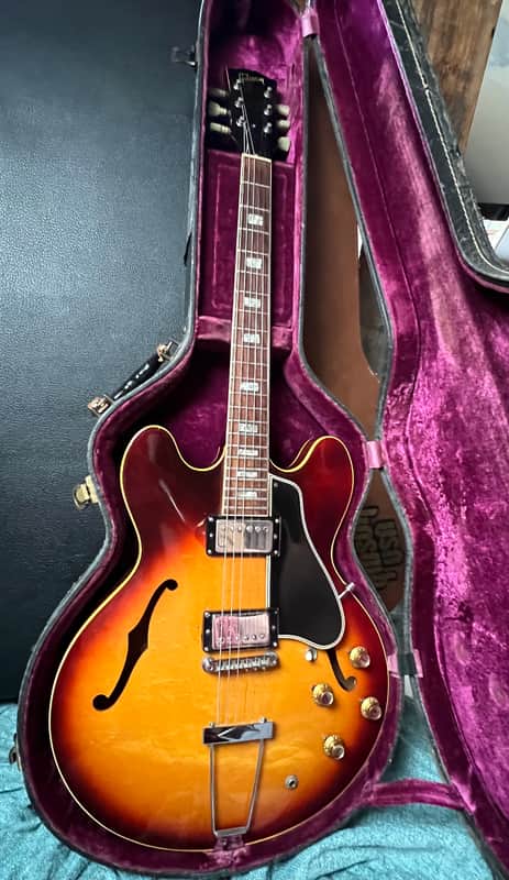 Gibson ES-330TD 1967 Sunburst - Vintage ES-335 like Conversion w/ Gibson T-Top Pickups - Very Good