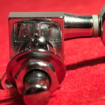 Unmarked 6 In-Line Lefty Or Reverse Headstock Right Chrome Tuning Machine Heads image 4