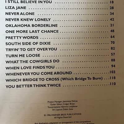 Vince Gill - Guitar Anthology Series - Guitar Tab / Tablature Book image 3