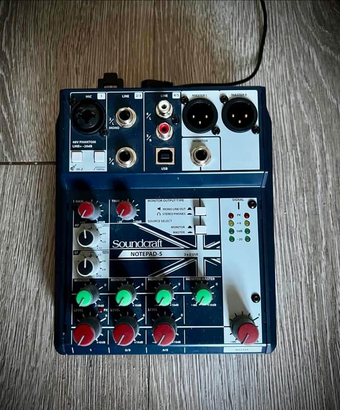Soundcraft Notepad-5 5-Channel Analog Mixer 2010s - Blue image 1
