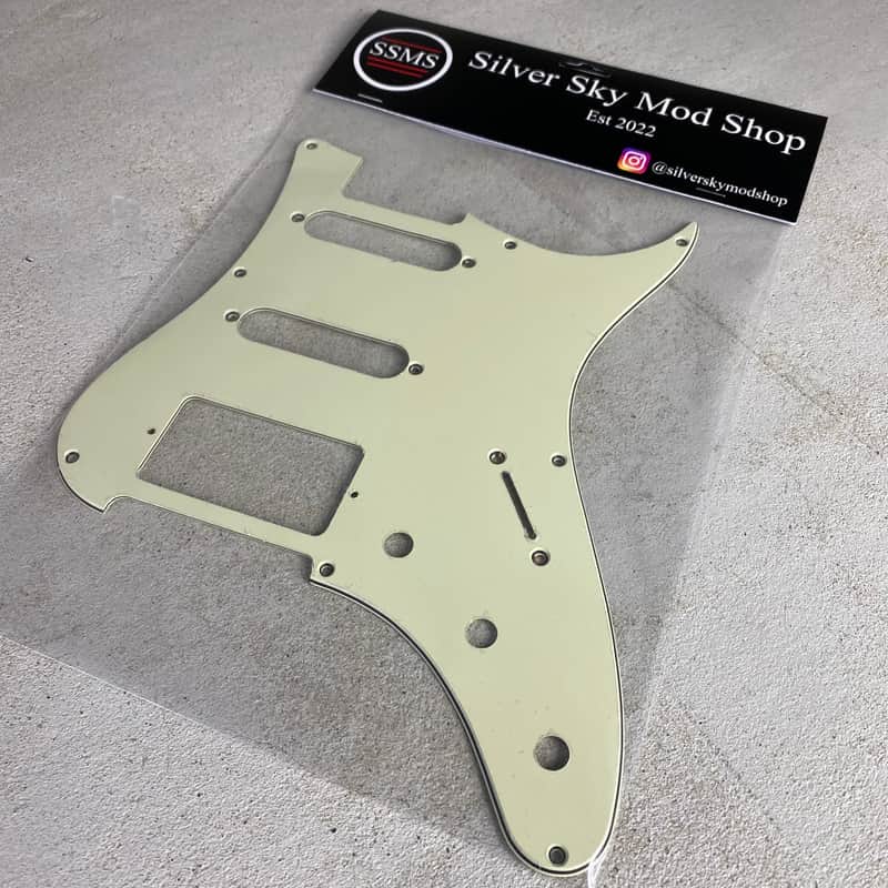 PRS Silver Sky Core / Se HSS pickguard 3ply vintage mint green image 1