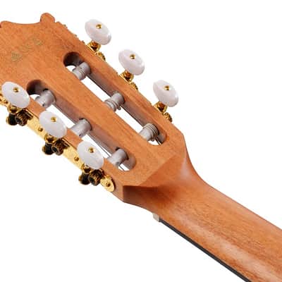Ibanez GA Series GA34STCE Thinline Solid Top Classical Acoustic-Electric Guitar Natural image 7