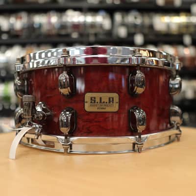 Pre-Owned Tama S.L.P. 6x14" G-Bubinga Snare Drum 12-Ply LGB146NQB (Natural Quilted Bubinga) image 4