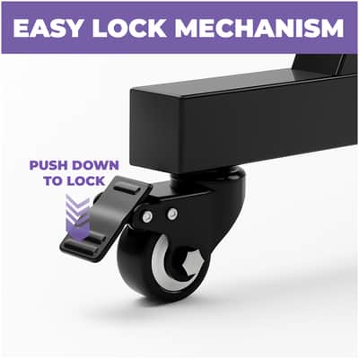 Liquid Stands Keyboard Stand Caster Wheels Set of 4 - Replacement Locking Heavy Duty Wheels with Brake image 3