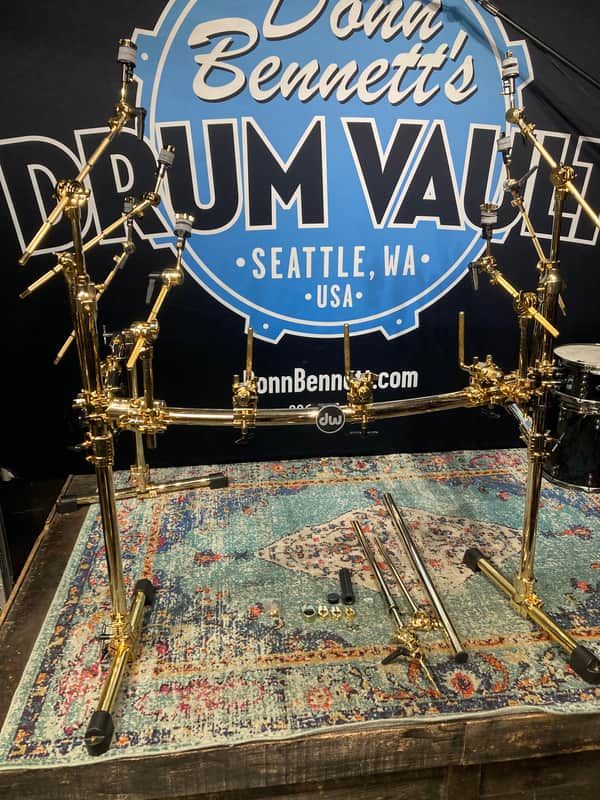 DW - 9000 Series 24k Gold-Plated Drum Rack System. Excellent! image 1