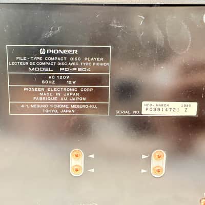 Pioneer PD-F904 100-Disc CD Changer “CD File” Jukebox Player – 1995 Japan 1995 image 12