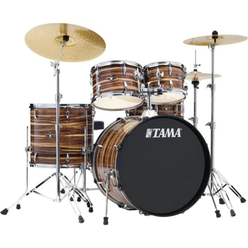 Tama Imperialstar 5-Piece Complete Drum Set w/ Meinl HCS Cymbals - 22" Bass (Coffee Teak Wrap)