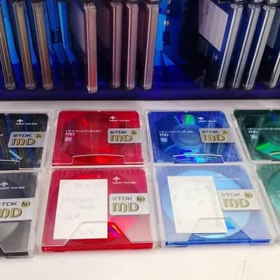 TDK MD 74-80 Rare Vintage MiniDisc Media Warranty 40 Discs w/ TDK Holder image 2