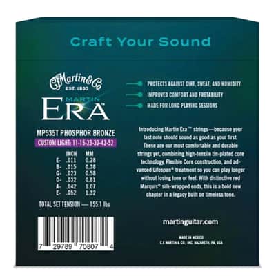 Martin Era Treated Acoustic Guitar Strings Phosphor Bronze 11-52 image 2