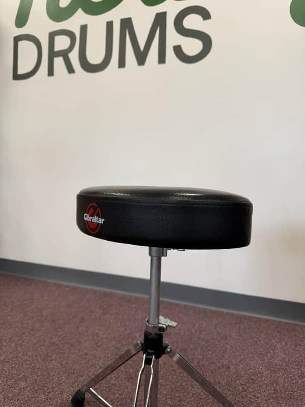 Gibraltar 6608 6600 Series Moto Seat Motorcycle-Style Drum Throne 2010s - Black/Chrome image 1