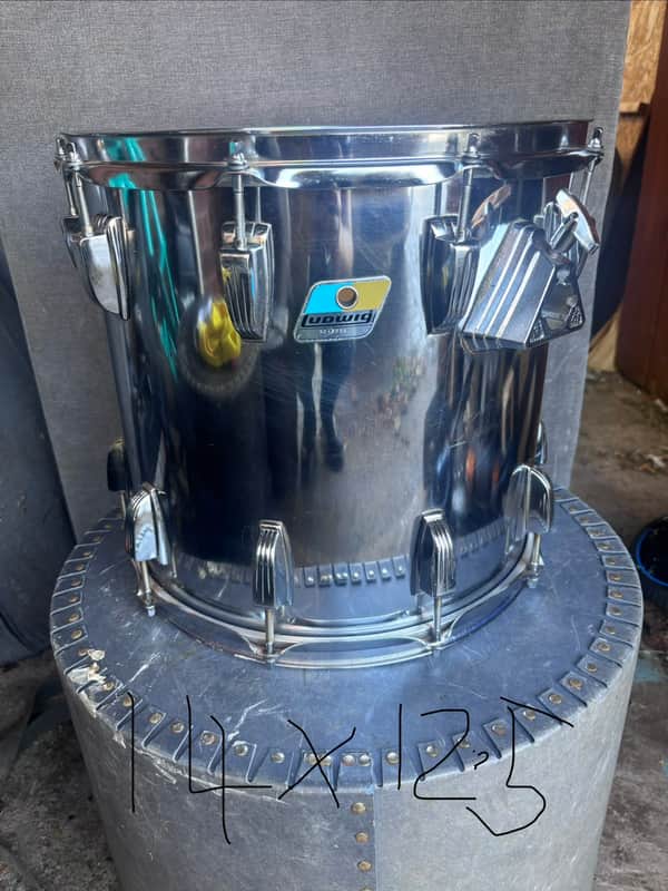Ludwig Chrome Over Wood 80s  - Chrome image 1
