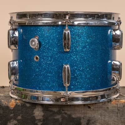 1960s Rogers Holiday Headliner Sparkling Blue Pearl Drum Set image 8