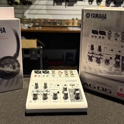 Yamaha AG06 6 Channel Mixer w/Headphones 2010s - White image 5