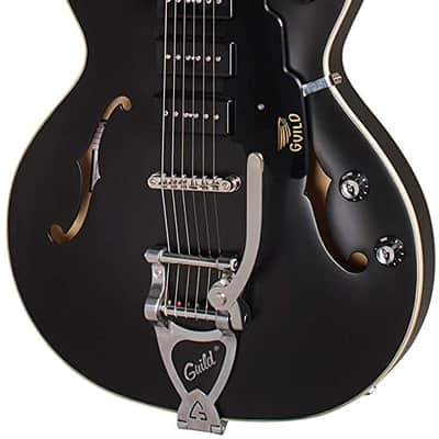 Guild Starfire I Jet 90 Satin Black - Semi Hollow Body Electric Guitar image 3