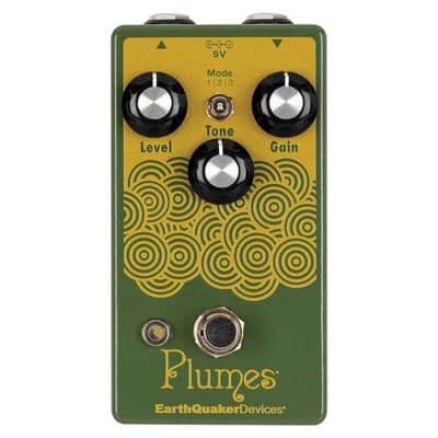 EarthQuaker Devices Plumes Small Signal Shredder Overdrive 2019 - Present - Green / Yellow Print image 1