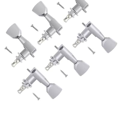 Guitar String Tuning Pegs Tuners Tuning Keys Machine Heads Tuning Machines Vintage Keystone Style 3L 3R for Electric Guitar or Acoustic Guitar Parts Accessories Chrome. image 2