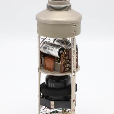Neumann U47 Long Body #2927 - K47 capsule, VF14M tube, BV08 Transformer, original PSU and Cable 1950s - Chrome Top / Grey Painted Body image 8