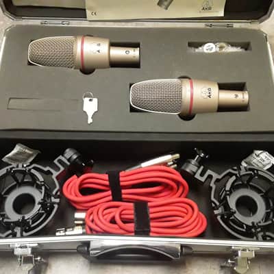 Pair of Akg Studio Condenser Mic's + Shockmounts, Cables & Locking Case (*Great for Drum Overheads*) image 3
