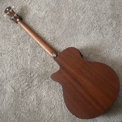 Luna 4 String Acoustic Electric Bass, Spruce Top Body, Mahogany Neck, Rosewood Fingerboard image 3