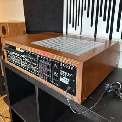 Yamaha CR-1020 Natural Sound Stereo Receiver 1970s - Silver with Wood Cabinet image 11
