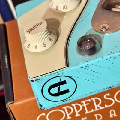 Coppersound Pedals Strategy V1 Preamp / Overdrive Sonic Blue Relic image 13