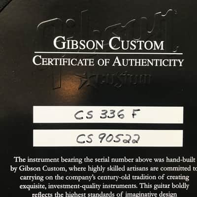 2009 Gibson Custom Shop 336 F in Cherry finish with hard shell case and COA image 15