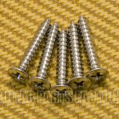 GS-B013-F10 (5) Chrome Flat Head Bass Bridge Mounting Screws