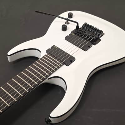 Agile 7 String Electric Guitar w/Floyd Rose 25.5" Scale Interceptor Pro 725 EB EMG White image 4