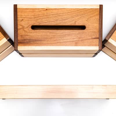 Custom made Hardwood Pedalboard Medium 450x150x50mm image 5